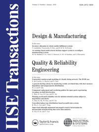 Cover image for IISE Transactions, Volume 52, Issue 1, 2020
