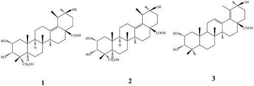 Figure 1. Structures of compounds 1–3.