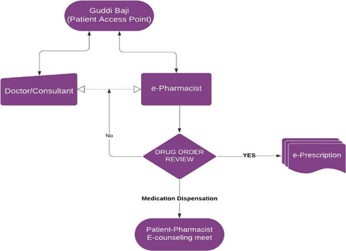 Fig. 2 Process flow for tele-pharmacy intervention