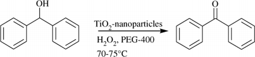 Scheme 1.  Model reaction for oxidation using TiO2 nanoparticles.