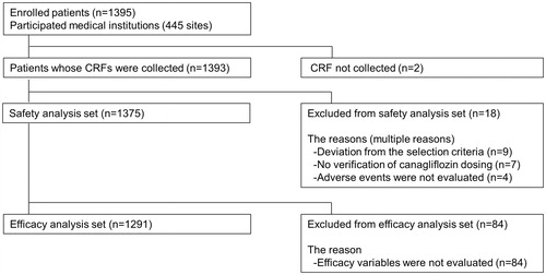 Figure 1. Patient disposition. Abbreviations. CRF, case report form.