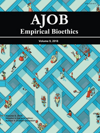 Cover image for AJOB Empirical Bioethics, Volume 9, Issue 4, 2018
