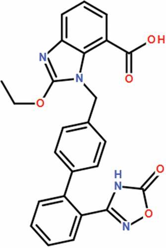 Figure 1. Molecular structure of Azilsartan