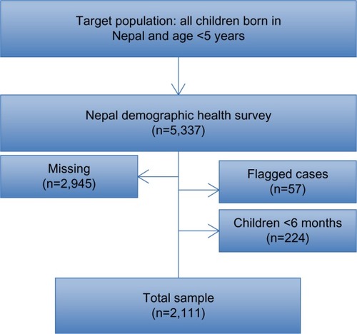 Figure 1 A flowchart showing sample size of the study.