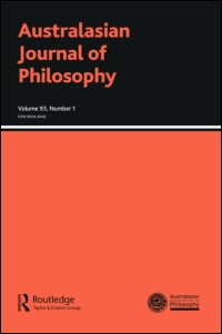 Cover image for Australasian Journal of Philosophy, Volume 84, Issue 3, 2006