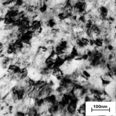 Figure 11. Surface microstructure after heat treatment at 900 °C for 10 h (TEM image).