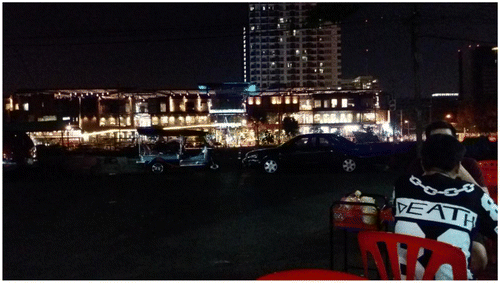 Figure 5. The mall and high-rise as seen from the Isan restaurant.