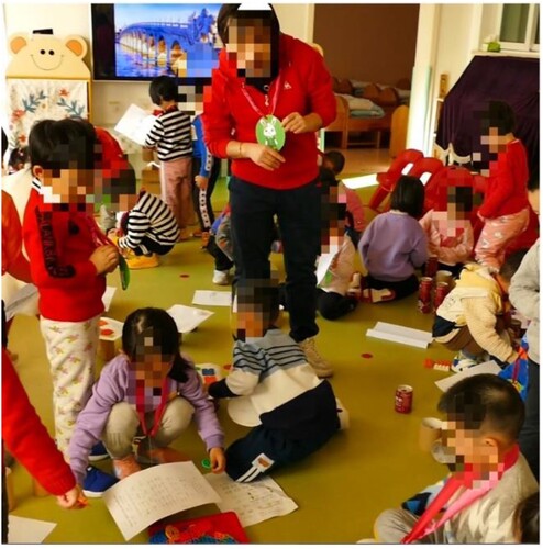 Figure 3. Ms Zhao above the children in the CPW.