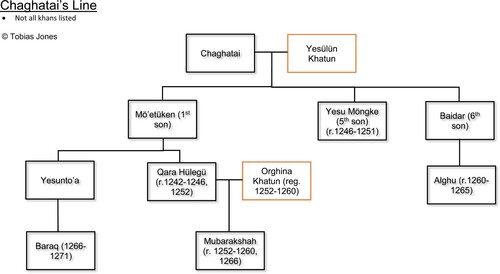 Figure 4. Chaghatai’s line.