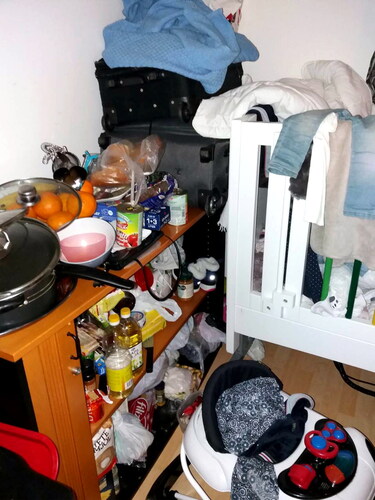 Figure 3. Room without proper kitchen facilities.