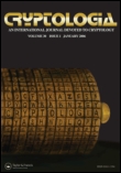 Cover image for Cryptologia, Volume 39, Issue 3, 2015