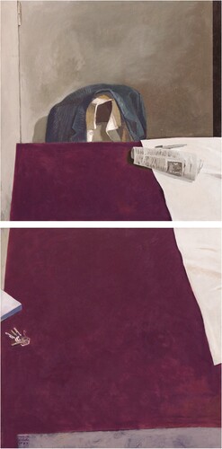 Figure 2. Masoumeh Mozaffari, Untitled, ‘Table’ series, 2009, acrylic on canvas, 200 × 100 cm.