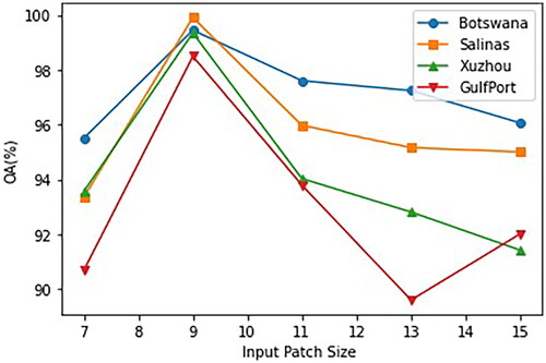 Figure 5. OA comparison at different patch sizes.