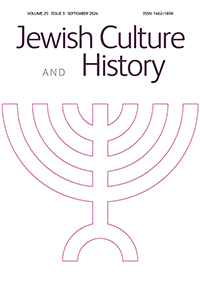 Cover image for Jewish Culture and History, Volume 25, Issue 3, 2024