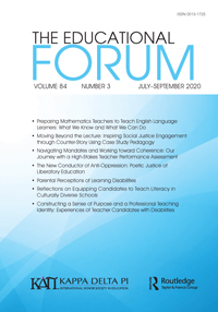 Cover image for The Educational Forum, Volume 84, Issue 3, 2020