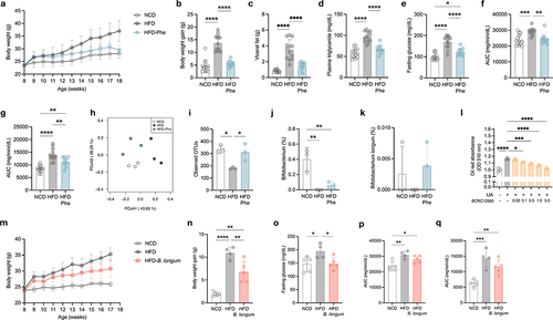 Figure 1. Lychee polyphenols attenuated HFD-induced obesity, improved the dysbiosis of the gut microbiota, and enriched Bifidobacterium longum, which exerted anti-obesity activity.