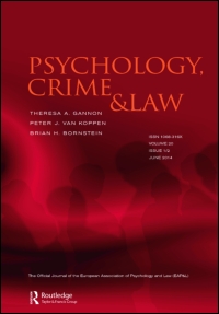 Cover image for Psychology, Crime & Law, Volume 15, Issue 7, 2009