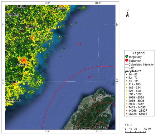 Figure 3. Distribution of the communication big data of the Hualien Ms6.1 earthquake.