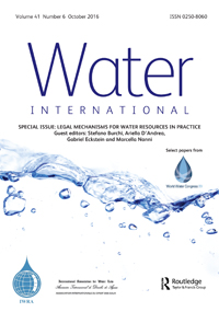 Cover image for Water International, Volume 41, Issue 6, 2016