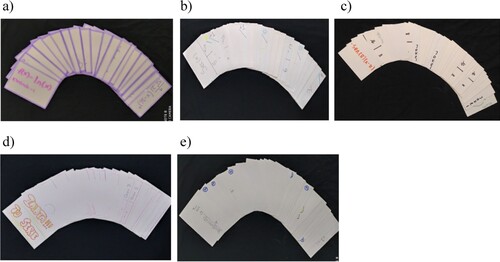 Figure 2. Games designed by the students: (a) BARAJA_1 (Taylorfun) (b) BARAJA_2 (Taylor series) (c) BARAJA 3 (Taylor-Q) (d) BARAJA_4 (idiot) (e) BARAJA_5 (Optimizing One).