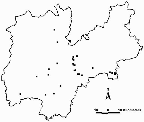 Figure 1. Geographical location of the study wetlands within the Trento province.