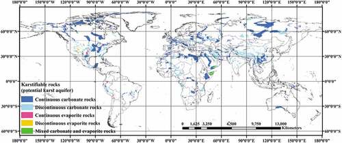 Figure 2. World Karst Aquifer Map (Chen et al. Citation2017).