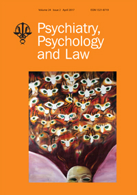 Cover image for Psychiatry, Psychology and Law, Volume 24, Issue 2, 2017