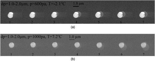 Figure 5. Time-resolved images of rough particles.