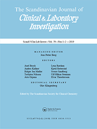 Cover image for Scandinavian Journal of Clinical and Laboratory Investigation, Volume 79, Issue 1-2, 2019