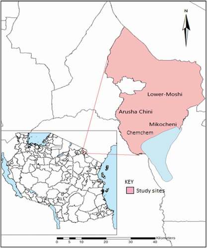Figure 1. Map of Tanzania showing the study site