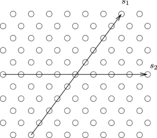 Figure 3 Infinite hexagonal grid, schematized as ℤ2.