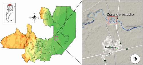 Figura 1. Ubicación de zona de estudio (Provincia de Salta, Argentina)