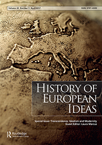 Cover image for History of European Ideas, Volume 43, Issue 3, 2017