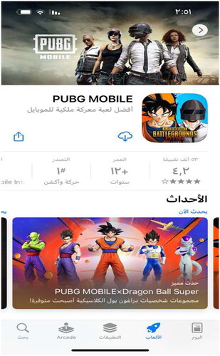 Figure 3. Arabic and English in-game texts.
