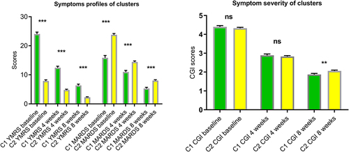 Figure 3 Symptom profiles of the two clusters.