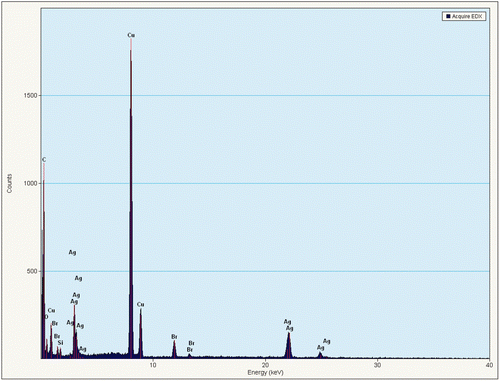 Figure 6. EDX spectrum of the as-prepared silver nanoparticles.