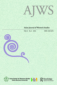Cover image for Asian Journal of Women's Studies, Volume 22, Issue 4, 2016