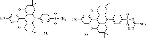 Figure 8. Examples of acridine monosulfonamide derivatives.