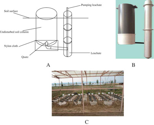 Figure 1. Undisturbed soil column and leachate collection design.