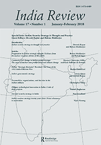 Cover image for India Review, Volume 17, Issue 1, 2018