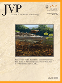 Cover image for Journal of Vertebrate Paleontology, Volume 41, Issue 2, 2021