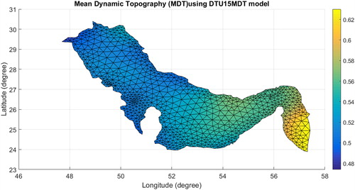 Figure 8. MDT from DTU15MDT model.