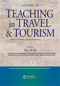 Cover image for Journal of Teaching in Travel & Tourism, Volume 22, Issue 1, 2022