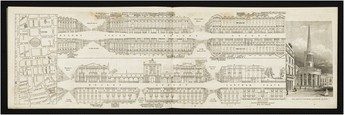 Figure 1. All-Soul’s Church, Langham Place, in the vignette for number 16 featuring part of Regent Street. Courtesy, The Lilly Library, Indiana University, Bloomington, Indiana.