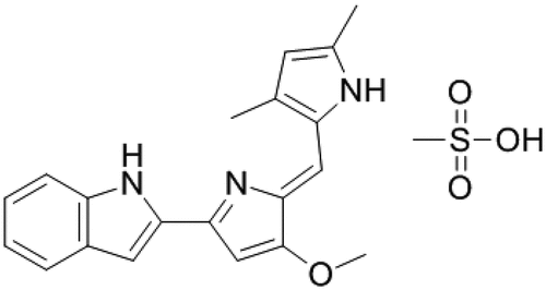 Figure 3. Obatoclax mesylate, a derivative of prodigiosin with high anticancer activity.