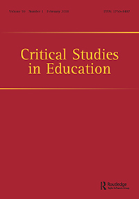 Cover image for Critical Studies in Education, Volume 59, Issue 1, 2018