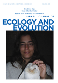 Cover image for Israel Journal of Ecology & Evolution, Volume 33, Issue 3, 1984
