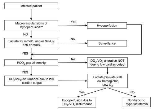 Figure 1 Algorithm for identifying hypoperfusion in septic patients in the emergency department.