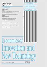 Cover image for Economics of Innovation and New Technology, Volume 29, Issue 4, 2020