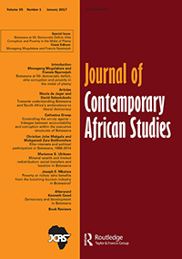 Cover image for Journal of Contemporary African Studies, Volume 35, Issue 1, 2017